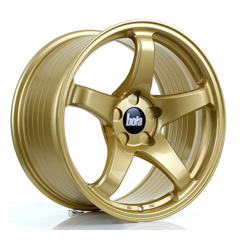 BOLA B2R Alloy Wheel 18x9.5 5x114 ET30 To 45 72.6mm CB Gold