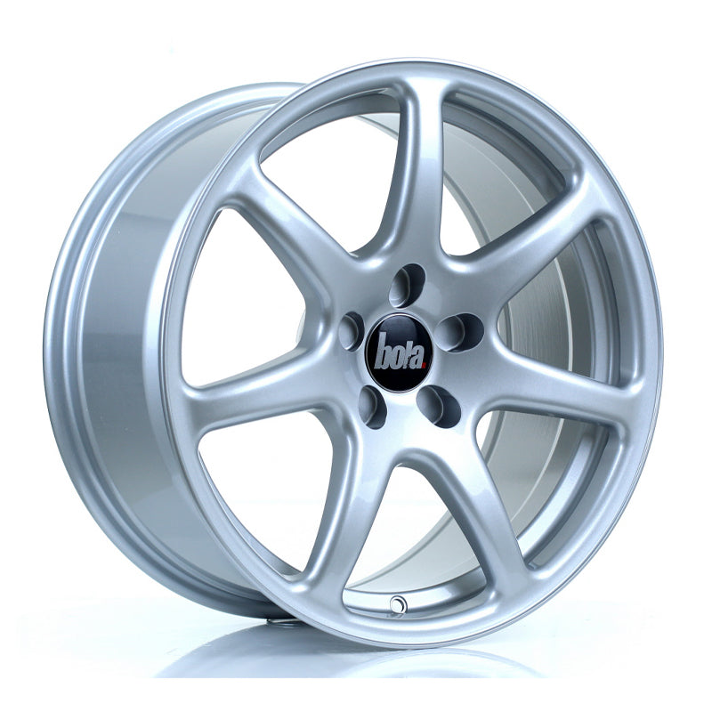 BOLA B7 Alloy Wheel 18x8.5 5x120.65 ET25 To 45 72.6mm CB Crystal Silver