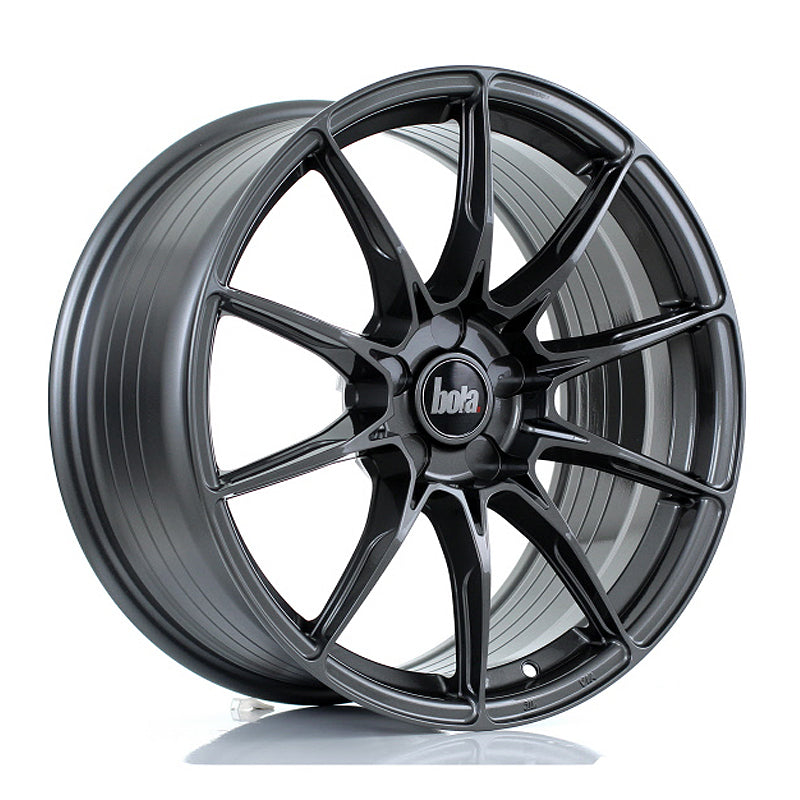 BOLA FLB Alloy Wheel 18x8.5 5x112 ET25 To 45 72.6mm CB Gloss Gunmetal