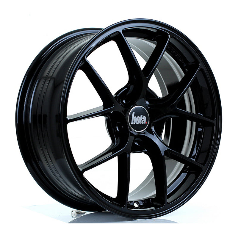 BOLA FLE Alloy Wheel 17x7.5 5x100 ET40 To 45 72.6mm CB Gloss Black