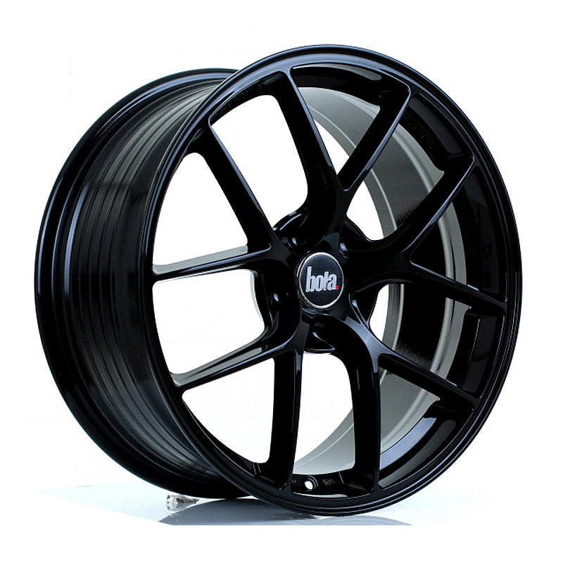 BOLA FLE Alloy Wheel 19x8.5 5x120.65 ET42 To 50 72.6mm CB Gloss Black