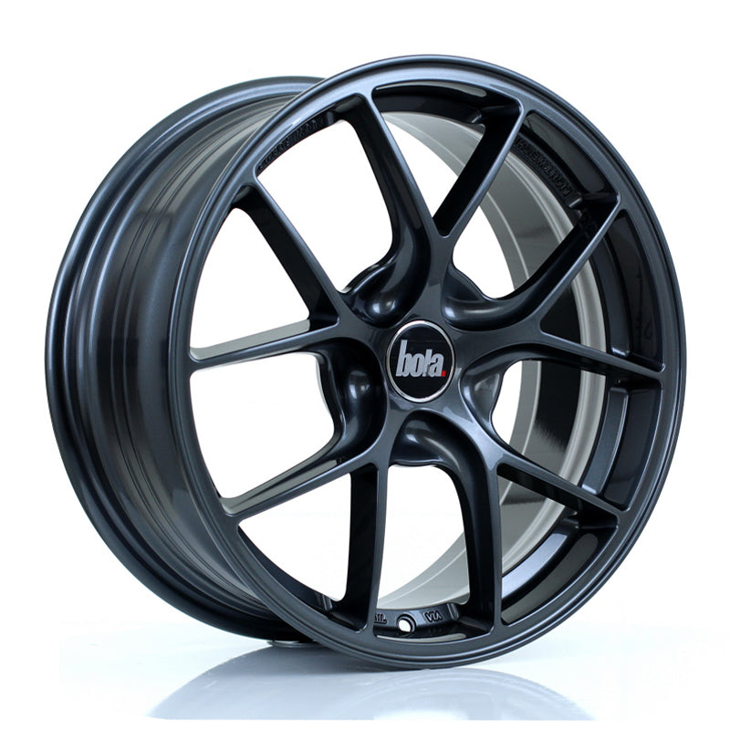 BOLA FLE Alloy Wheel 17x7.5 5x100 ET40 To 45 72.6mm CB Gloss Gunmetal