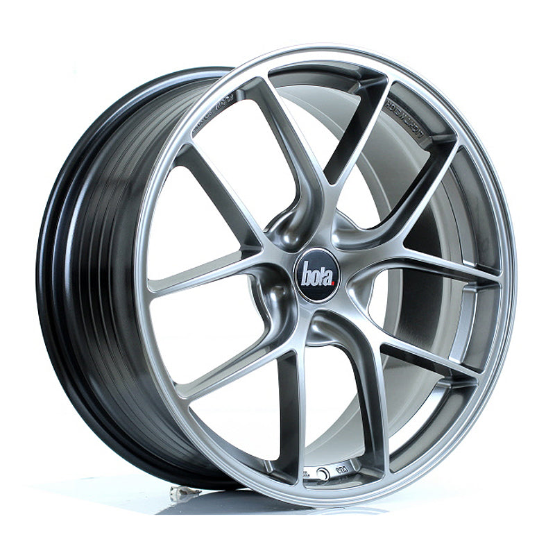 BOLA FLE Alloy Wheel 19x8.5 5x105 ET42 To 50 72.6mm CB Hyper Black