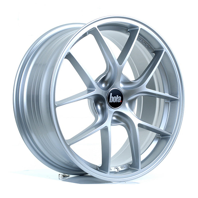 BOLA FLE Alloy Wheel 18x8 5x120.65 ET40 To 50 72.6mm CB Silver