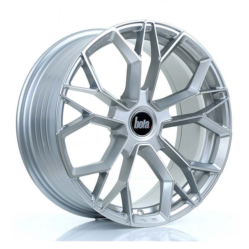 BOLA FLF Alloy Wheel 18x8 5x120 ET40 To 50 72.6mm CB Silver Polished Face