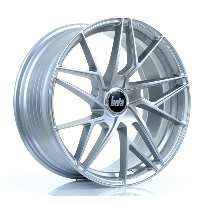 BOLA FLR Alloy Wheel 19x8.5 5x115 ET40 To 45 72.6mm CB Crystal Silver