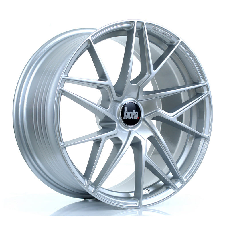 BOLA FLR Alloy Wheel 19x9.5 5x110 ET25 To 45 72.6mm CB Crystal Silver