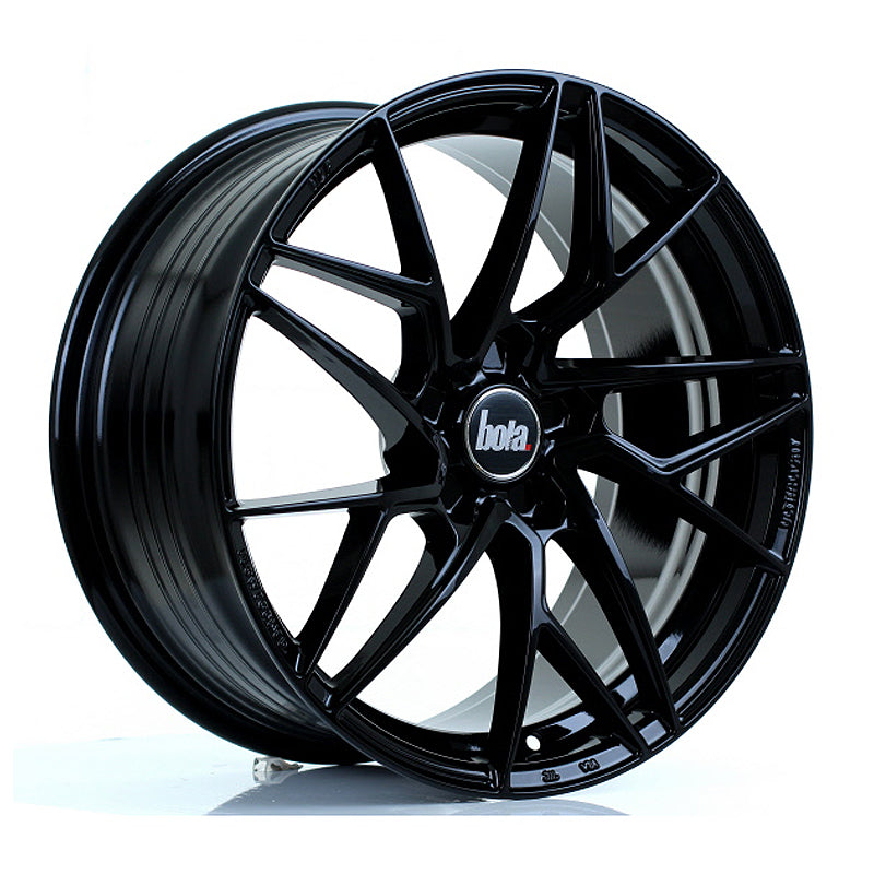 BOLA FLR Alloy Wheel 18x8.5 5x100 ET40 To 50 72.6mm CB Gloss Black