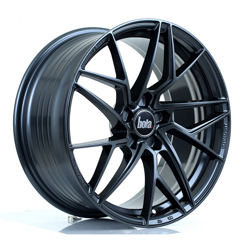 BOLA FLR Alloy Wheel 18x8.5 5x115 ET40 To 50 72.6mm CB Gloss Gunmetal