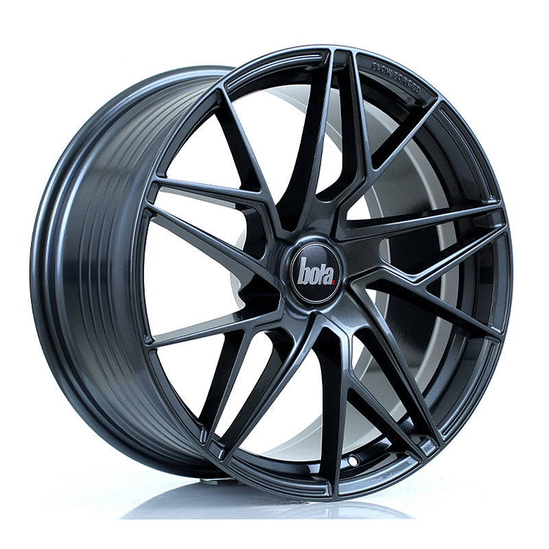 BOLA FLR Alloy Wheel 19x9.5 5x108 ET25 To 45 72.6mm CB Gloss Gunmetal