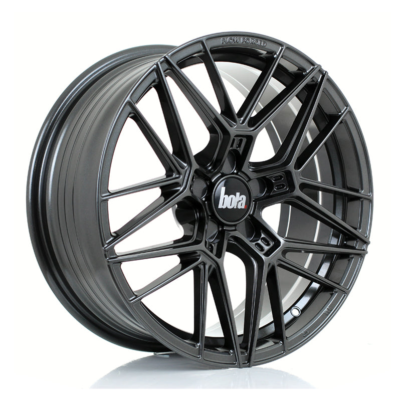 BOLA FLZ Alloy Wheel 18x8 5x108 ET25 To 50 72.5mm CB Gloss Gunmetal
