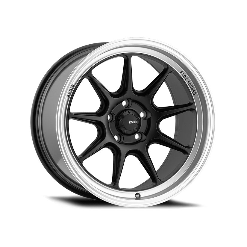 Konig Countergram Alloy Wheel 17x8 ET35 5x120 Matte Black Matte Machined Lip 72.6mm CB