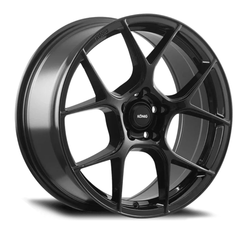 Konig Diverge Alloy Wheel 16x7.5 ET40 5x114.3 Gloss Black 73.1mm CB