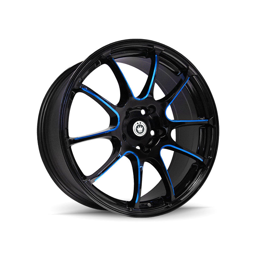 Konig Illusion Alloy Wheel 17x7 ET40 5x114.3 Gloss Black Blue Tinted Clearcoat 73.1mm CB