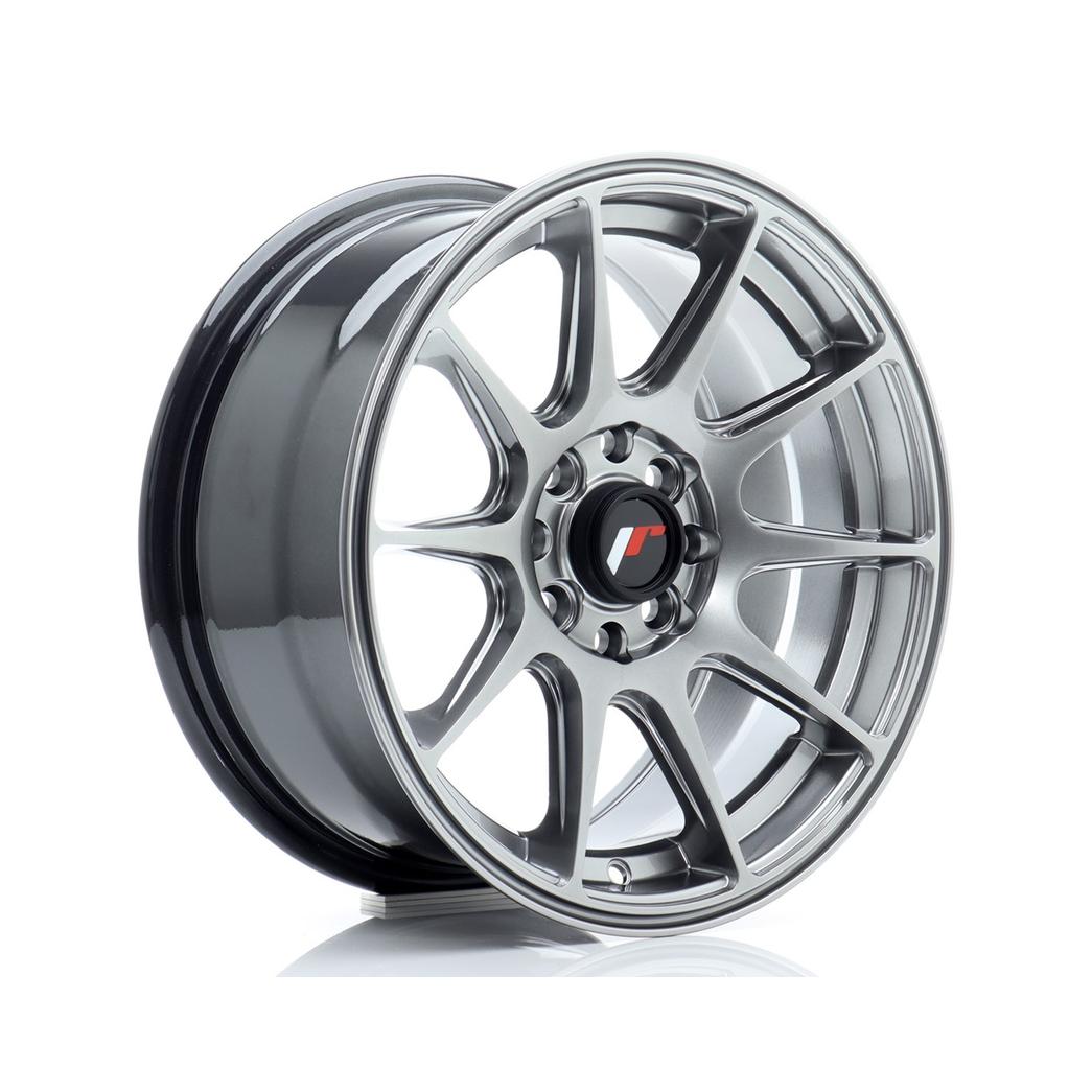 Japan Racing JR11 Alloy Wheel 15x7 ET30 4x100 4x108 Hyper Black 67.1mm CB