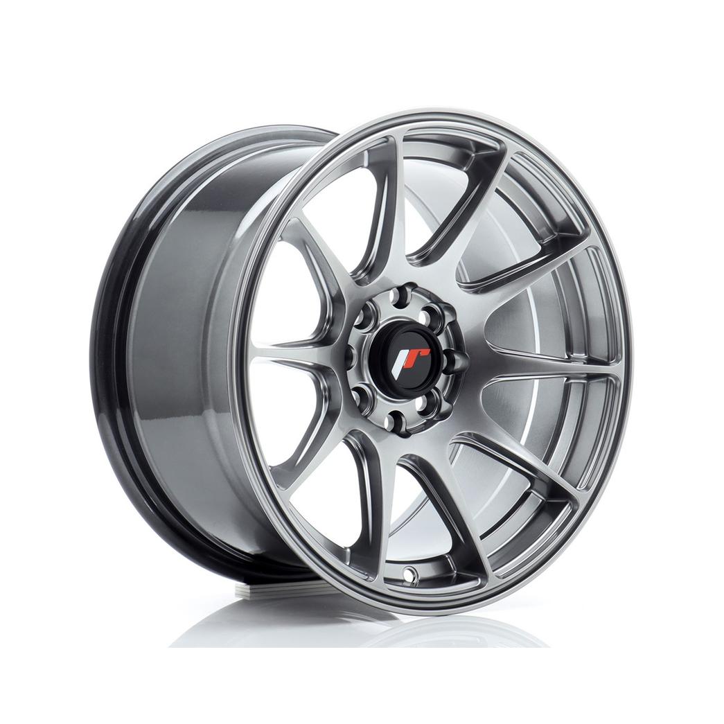 Japan Racing JR11 Alloy Wheel 15x8 ET25 4x100 4x108 Hyper Black 67.1mm CB