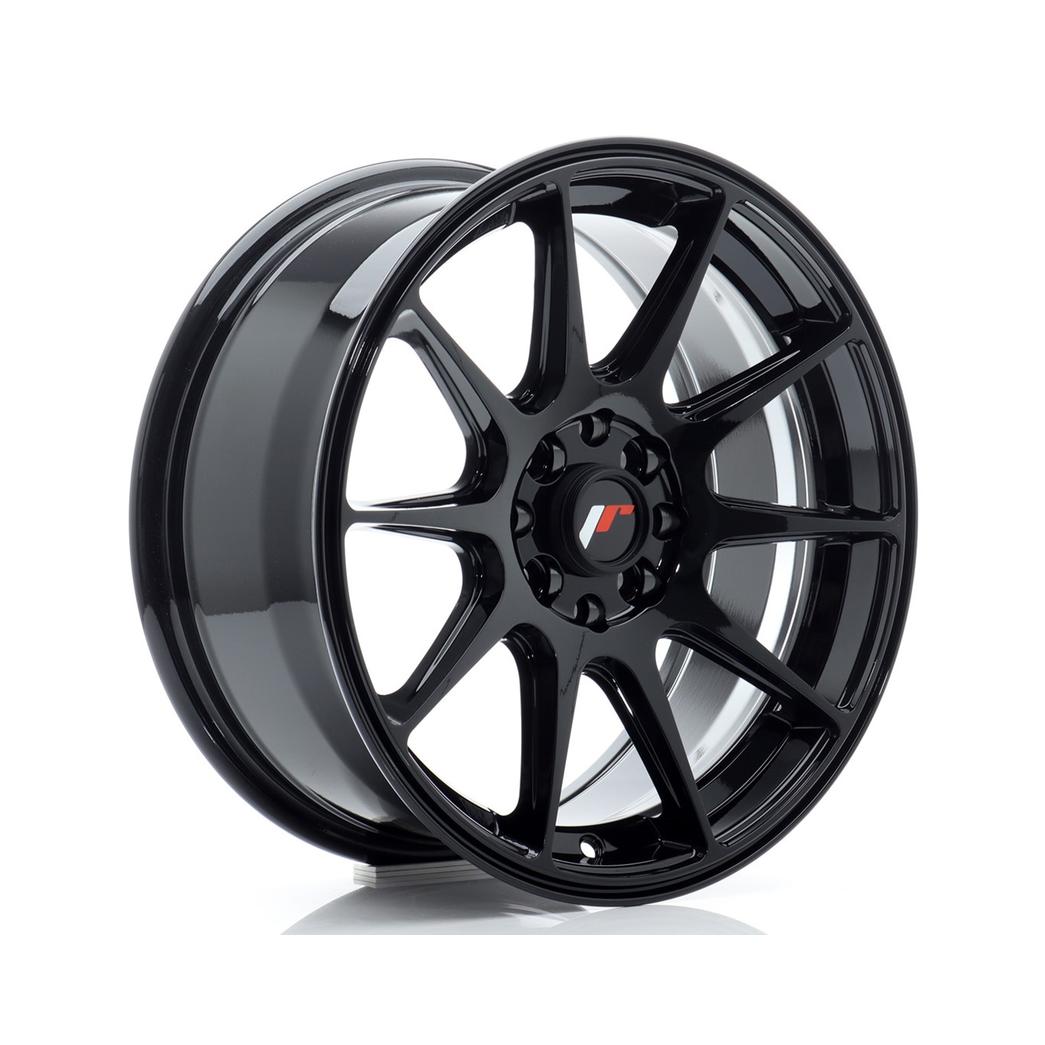 Japan Racing JR11 Alloy Wheel 16x7 ET25 4x100 4x108 Gloss Black 67.1mm CB