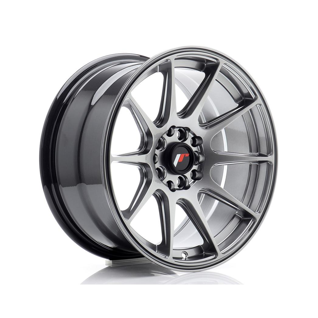 Japan Racing JR11 Alloy Wheel 16x8 ET25 4x100 4x108 Hyper Black 67.1mm CB