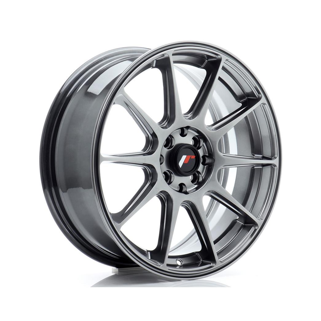 Japan Racing JR11 Alloy Wheel 17x7 ET35 5x100 5x108 Hyper Black 72.6mm CB