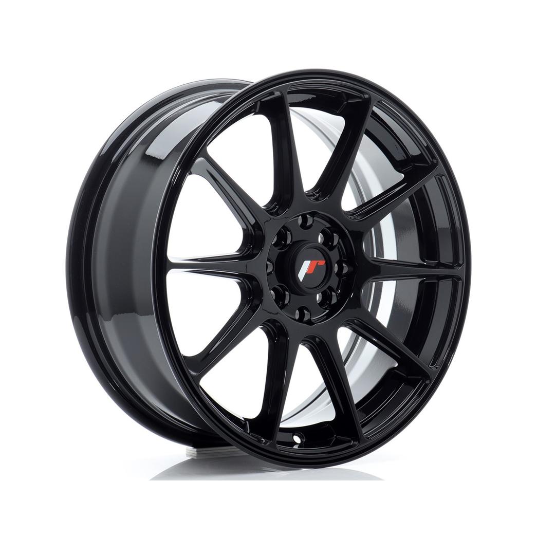 Japan Racing JR11 Alloy Wheel 17x7 ET25 4x100 4x108 Gloss Black 67.1mm CB