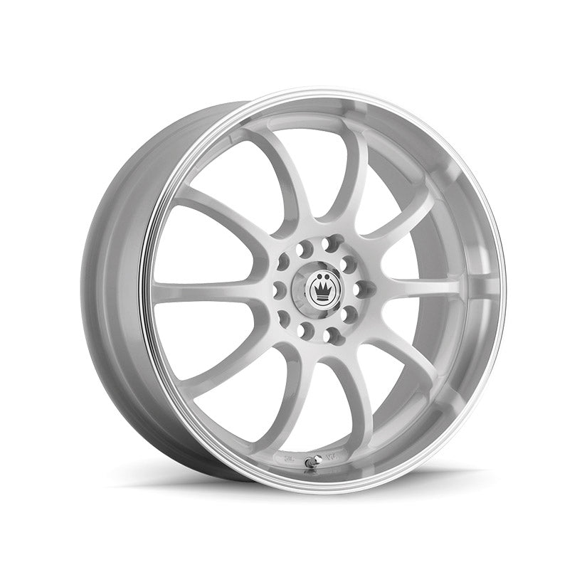 Konig Lightning Alloy Wheel 16x7 ET40 4x100, 4x114.3 Gloss White Machined Lip 73.1mm CB