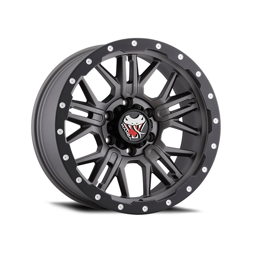 Mamba M25 Alloy Wheel 20x9 ET12 6x135 Matte Grey With Black Lip Edge 87.1mm CB