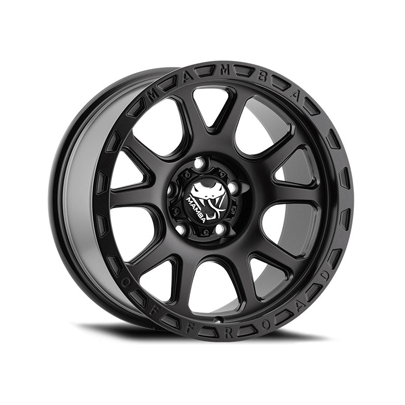 Mamba M27 Alloy Wheel 18x9 ET12 6x139.7 Stippled Matte Black 106.1mm CB