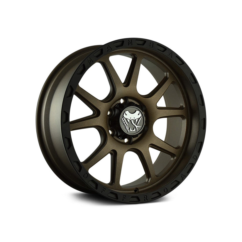 Mamba M27 Alloy Wheel 17x9 ET12 6x139.7 Stippled Matte Bronze Black Lip 106.1mm CB