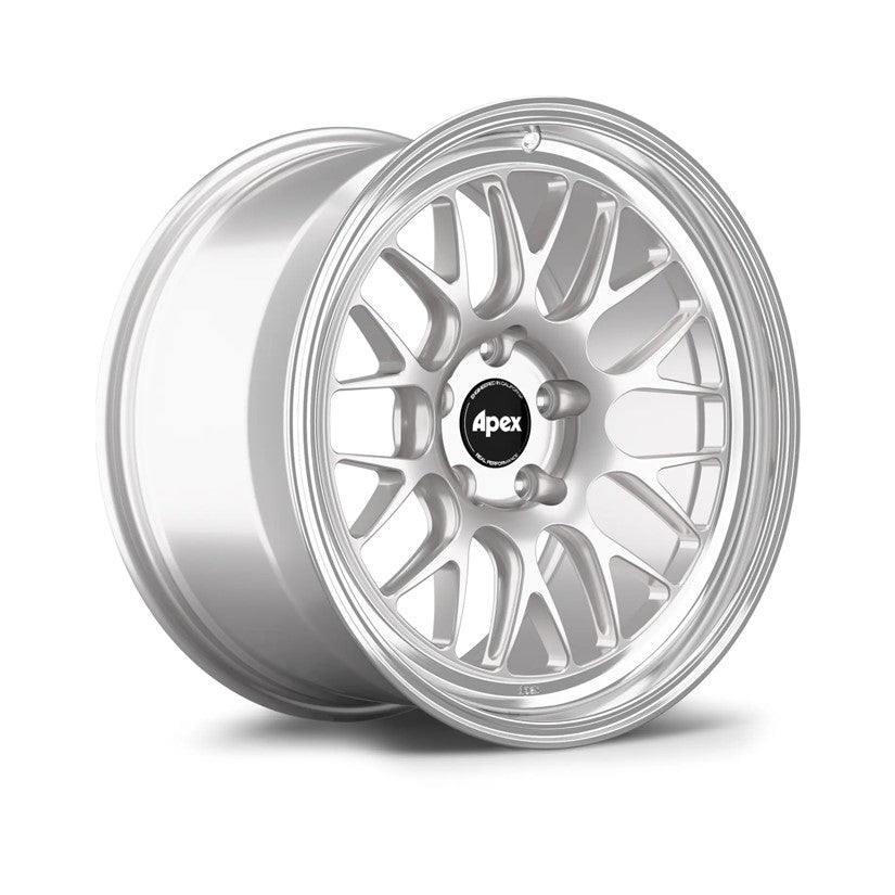 Apex ML-10RT Alloy Wheel 19x9 ET25 5x112 Race Silver With Machined Lip 66.6mm CB
