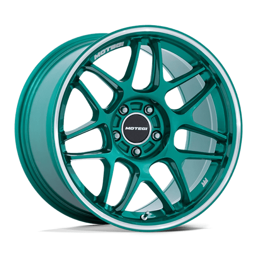 Motegi MR158 TSUBAKI Alloy Wheel 18x9.5 ET40 5x114 Hokkaido Green With Machined Lip 72.56mm CB