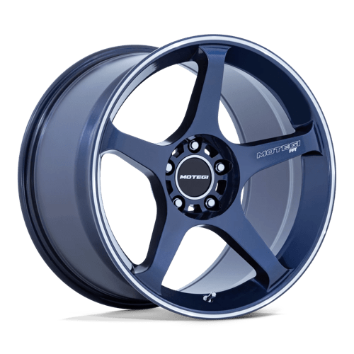 Motegi MR159 BATTLE V Alloy Wheel 18x10.5 ET35 5x114 Obsidian Blue Machined Lip Stripe 72.56mm CB