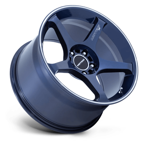 Motegi MR159 BATTLE V Alloy Wheel 18x9.5 ET0 5x114 Obsidian Blue Machined Lip Stripe 72.56mm CB