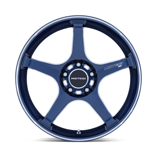 Motegi MR159 BATTLE V Alloy Wheel 18x10.5 ET35 5x114 Obsidian Blue Machined Lip Stripe 72.56mm CB