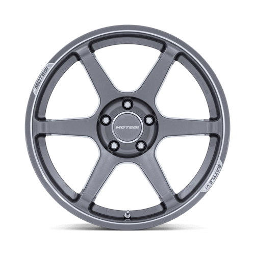 Motegi MR160 BATTLE VI Alloy Wheel 19x8.5 ET25 5x112 Gloss Gunzilla With Machined Lip 66.56mm CB