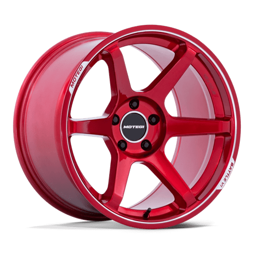 Motegi MR160 BATTLE VI Alloy Wheel 19x9.5 ET20 5x114 Cherry Red Metallic With Mch Lip 72.56mm CB