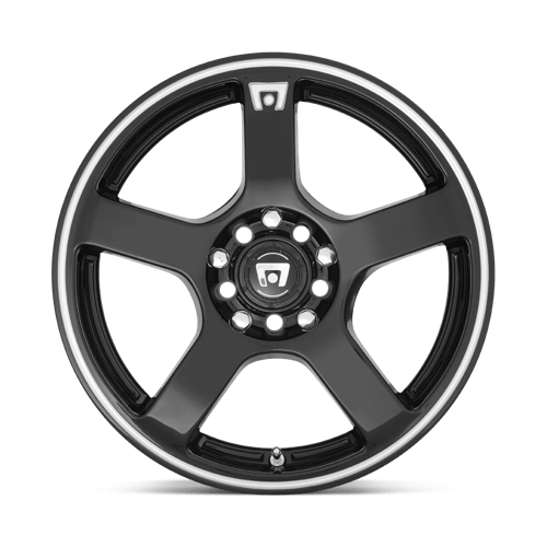 Motegi MR116 FS5 Alloy Wheel 18x8 ET45 5x108/5x114 Gloss Black With Machined Flange 72.56mm CB