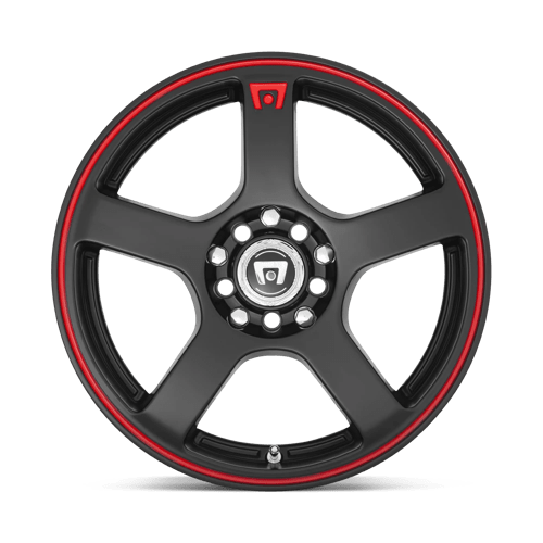 Motegi MR116 FS5 Alloy Wheel 15x6.5 ET40 4x100/4x114 Matt Black With Red Stripe 72.56mm CB