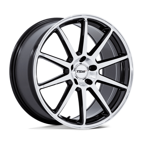 TSW TW004 CANARD Alloy Wheel 19x10.5 ET43 5x114 Gloss Black With Machined Face 72.56mm CB