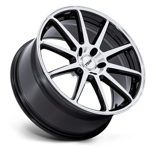 TSW TW004 CANARD Alloy Wheel 19x9.5 ET25 5x112 Gloss Black With Machined Face 66.56mm CB