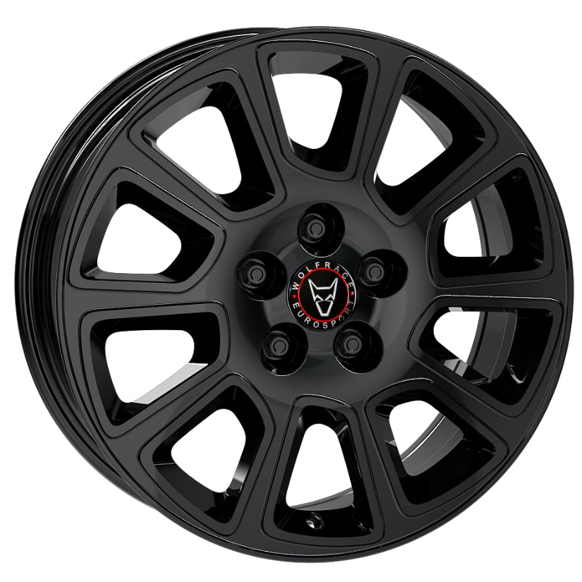Wolfrace Eurosport TUV Transporter 2 Alloy Wheel 17x7 ET46 5x108 Diamond Black 65.1mm CB
