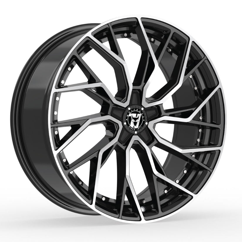 Wolfrace 71 Voodoo 2 Alloy Wheel 22x9.5 ET38 5x114 Gloss Raven Black Polished 110mm CB