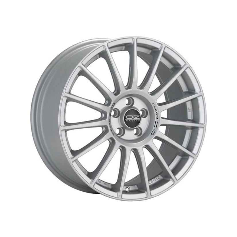 OZ Sport Superturismo LM Alloy Wheel 19x8.5 ET38 5x112 Matt Race Silver Black Lettering 75mm CB