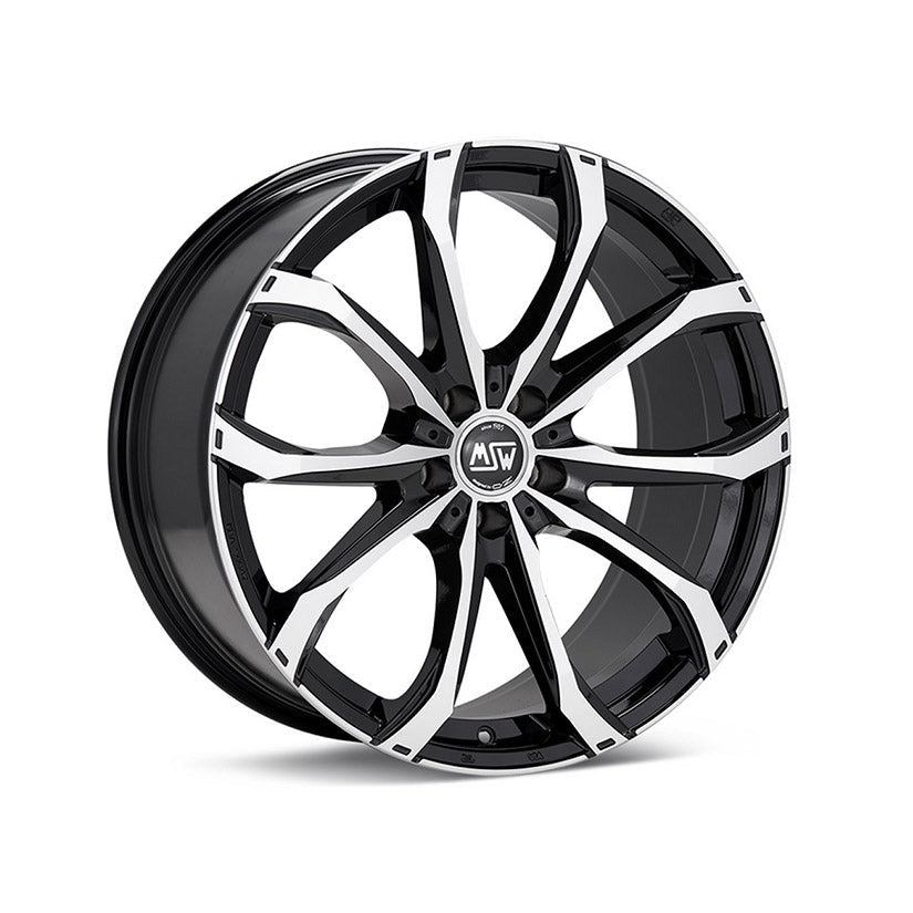 MSW Urban Cross 48 Alloy Wheel 21x9 ET50 5x112 Gloss Black Full Polished 73mm CB