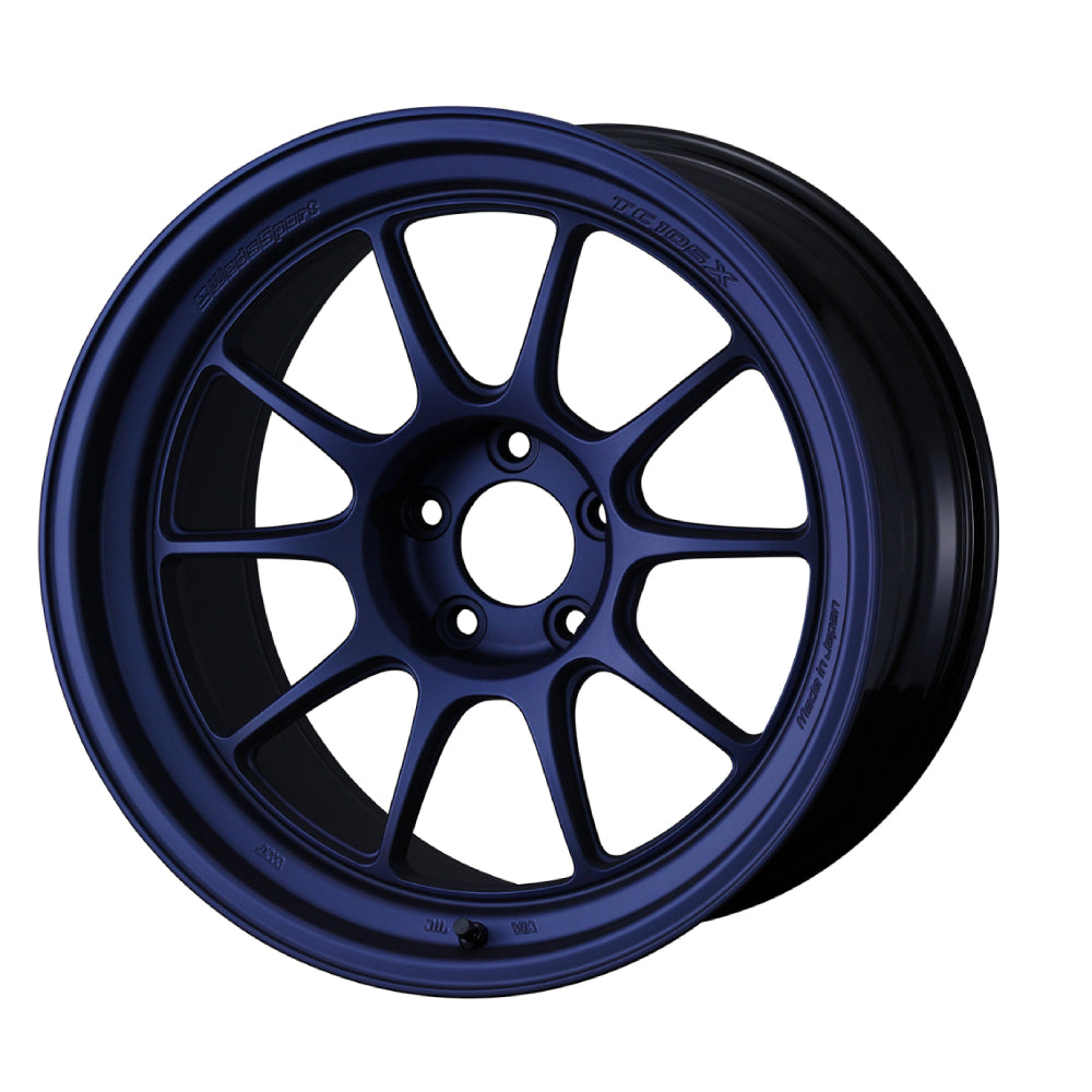 WedsSport TC105X DSR Alloy Wheel 18x9.5 ET45 5x100 Matt Blue Purple 65mm CB