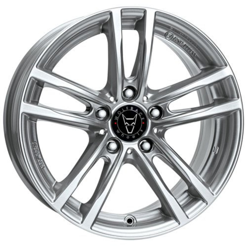 Wolfrace Eurosport TUV X10 Alloy Wheel 18x7 ET22 5x112 Polar Sillver 66.5mm CB