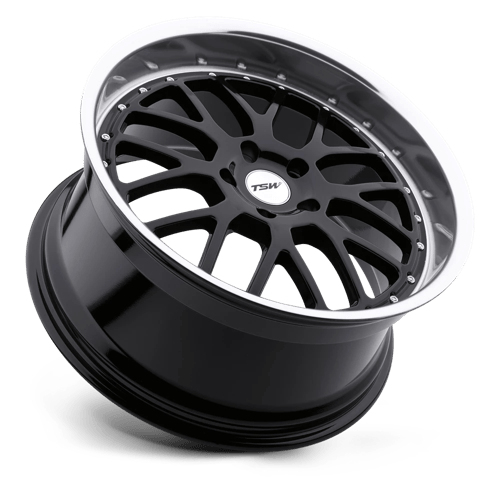 TSW VALENCIA Alloy Wheel 20x10 ET20 5x120 Gloss Black With Mirror Cut Lip 76.1mm CB