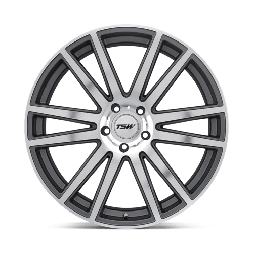 TSW GATSBY Alloy Wheel 20x10 ET44 5x112 Gunmetal With Mirror Cut Face 66.56mm CB
