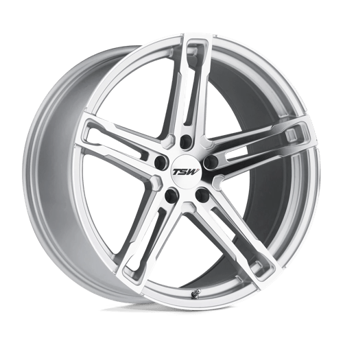 TSW MECHANICA Alloy Wheel 20x10.5 ET25 5x120 Silver With Mirror Cut Face 76.1mm CB