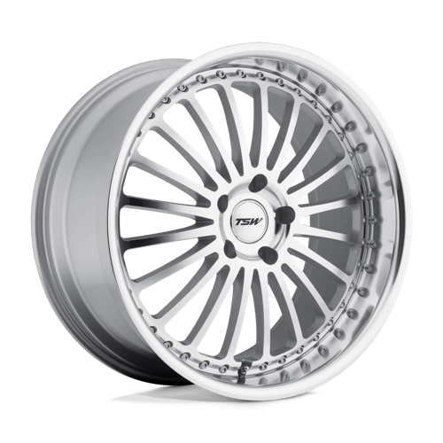 TSW SILVERSTONE Alloy Wheel 20x8.5 ET40 5x108 Silver Mirror Cut Face & Lip 72.1mm CB