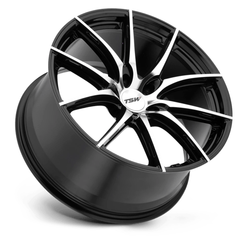TSW SPRINT Alloy Wheel 19x9.5 ET35 5x112 Gloss Black With Mirror Cut Face 72.1mm CB